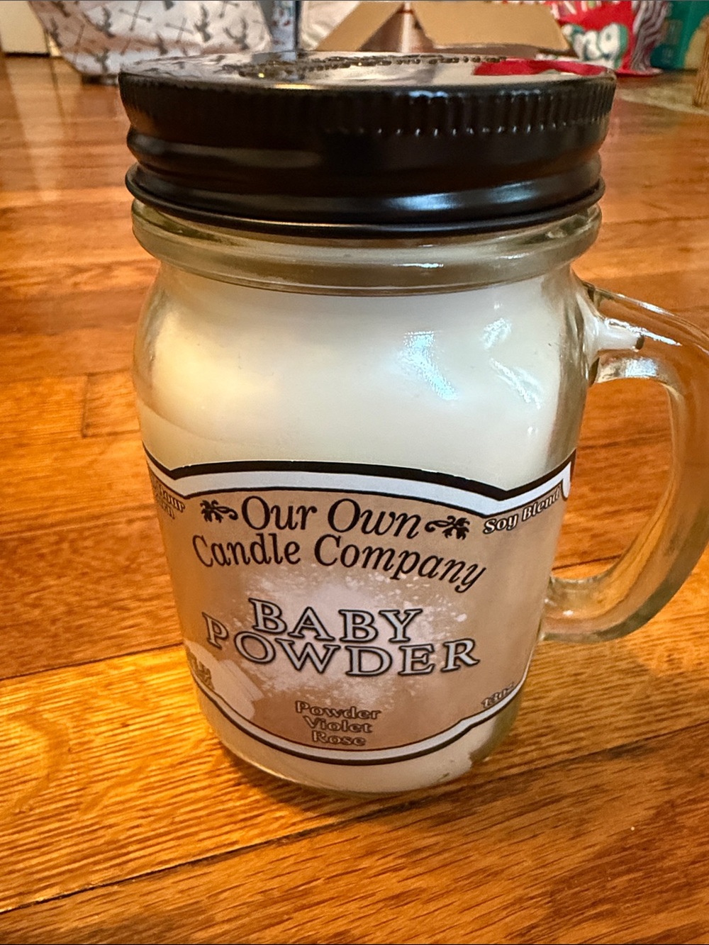 Baby Powder Scented Candle - White